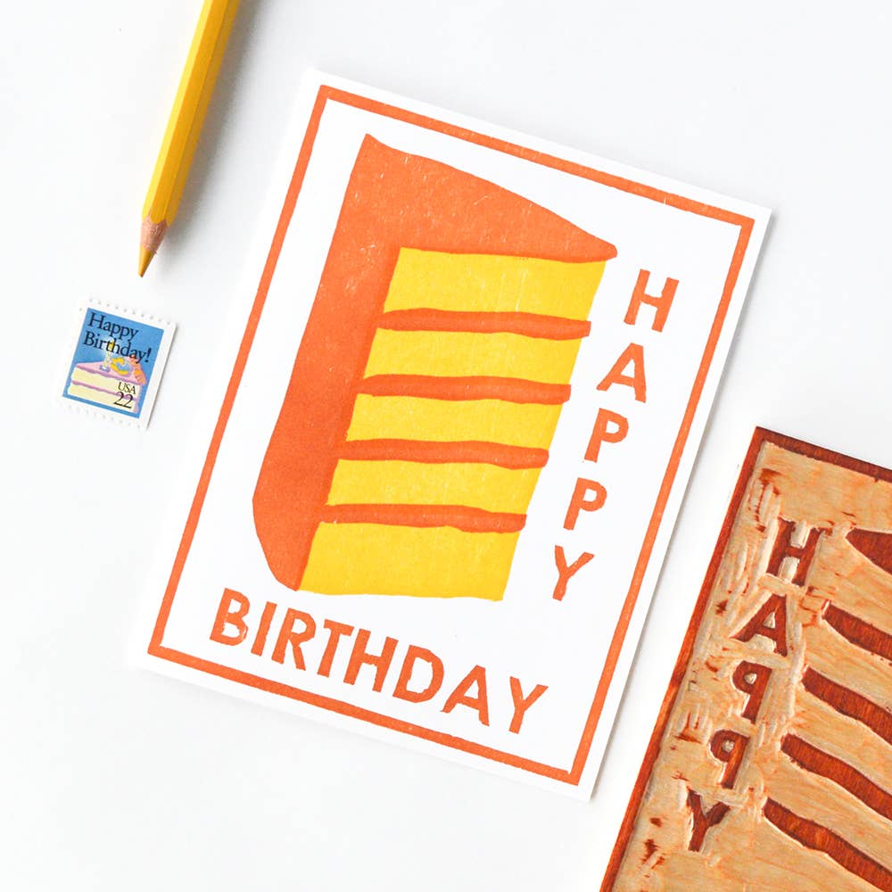Yellow Cake Happy Birthday
