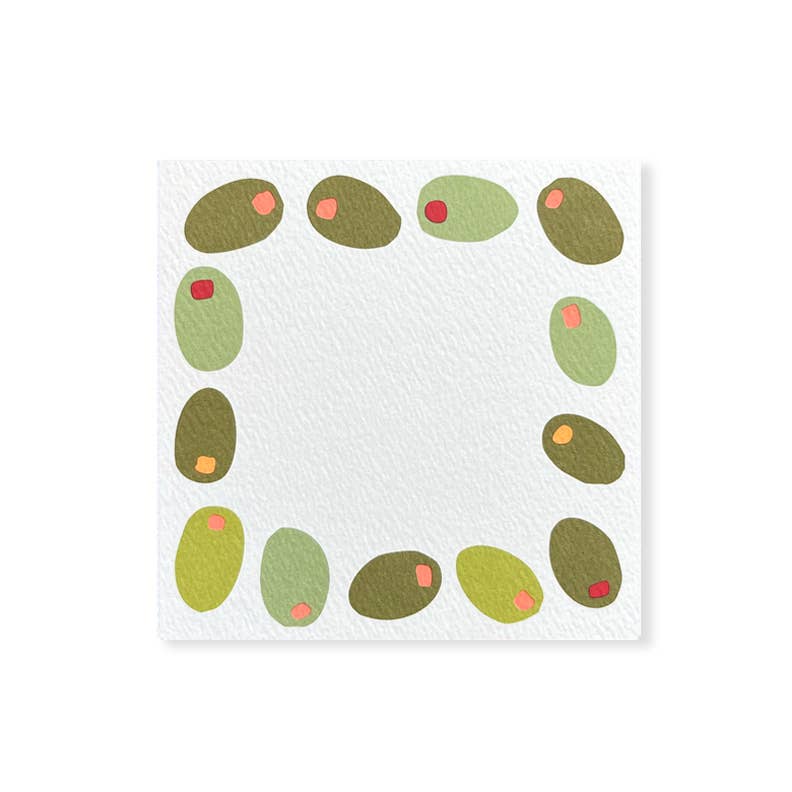 48 Pack | Olives Small Square Notes