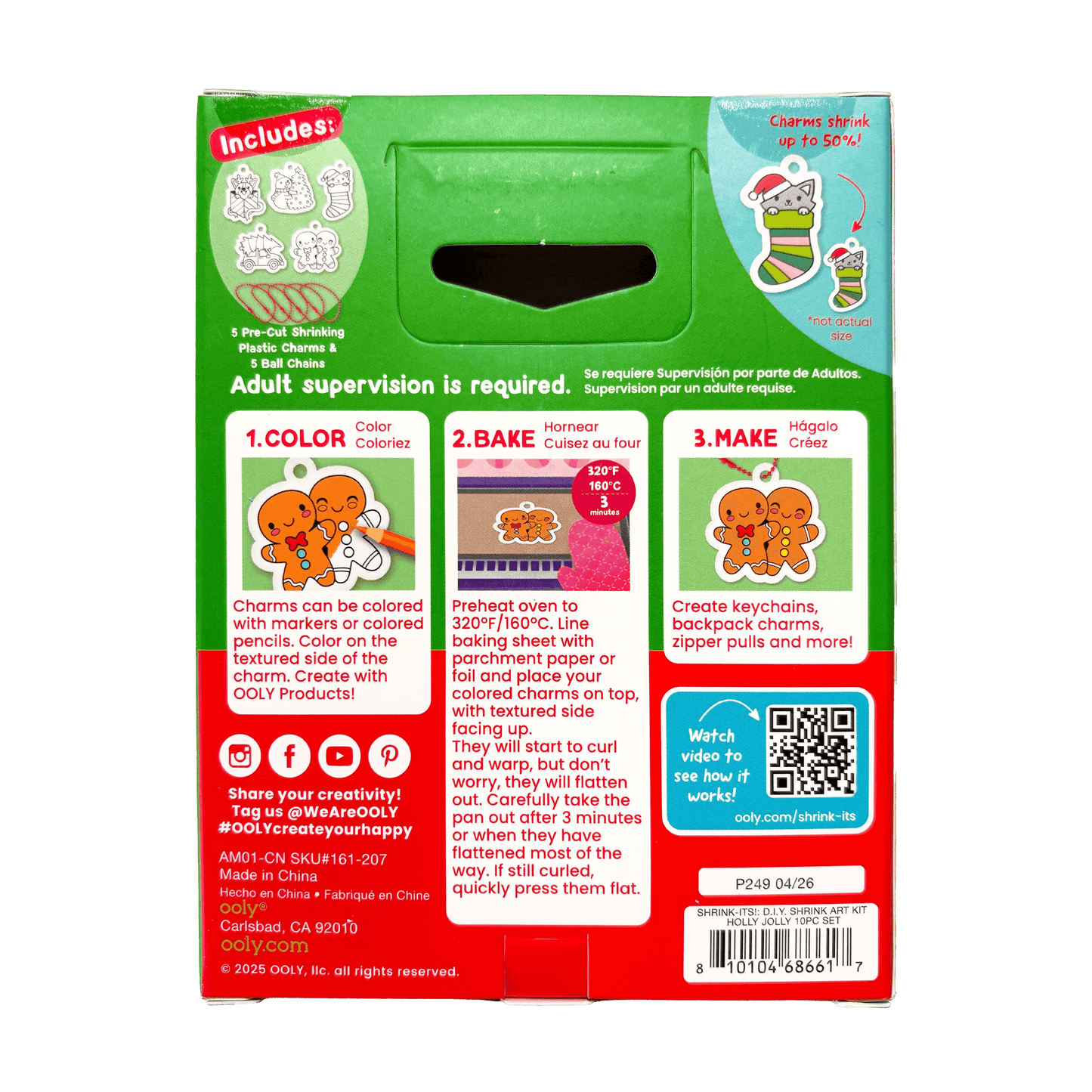 Holly Jolly Mini Shrink-Its! DIY Shrink Art Kit