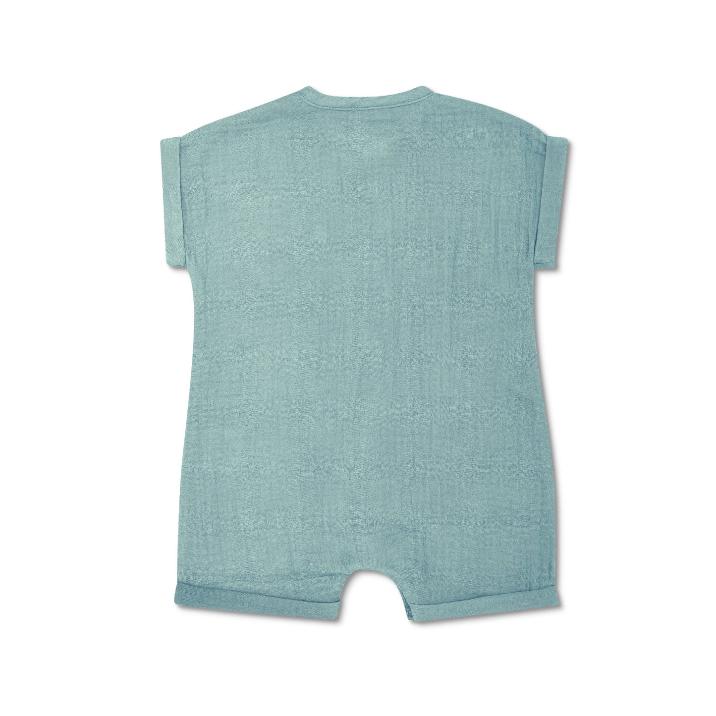 Muslin Short Sleeve Romper | Teal