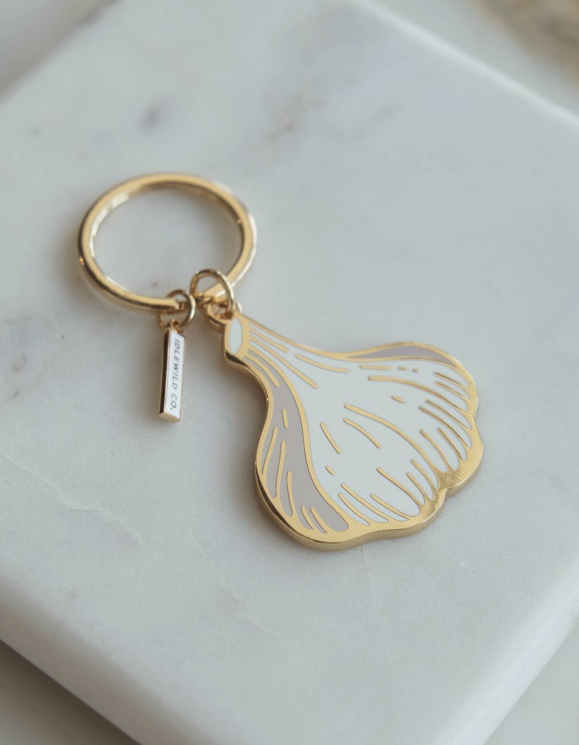 Garlic Enamel Keychain