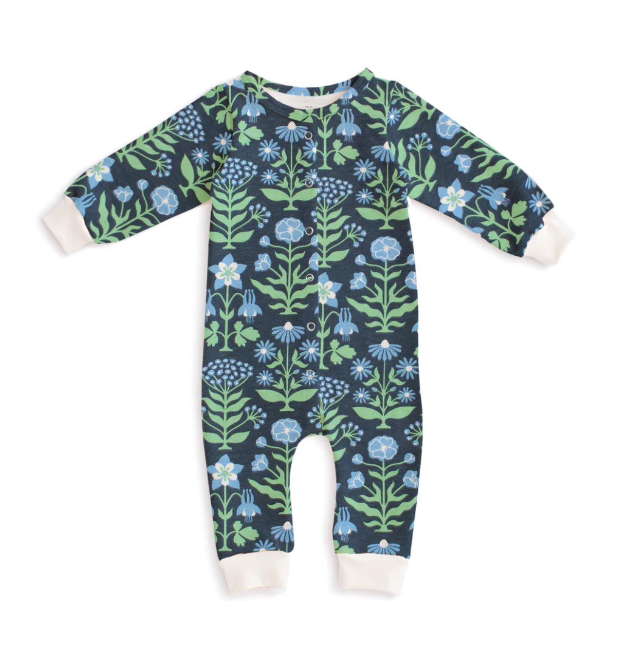 Blockprint Floral French Terry Jumpsuit