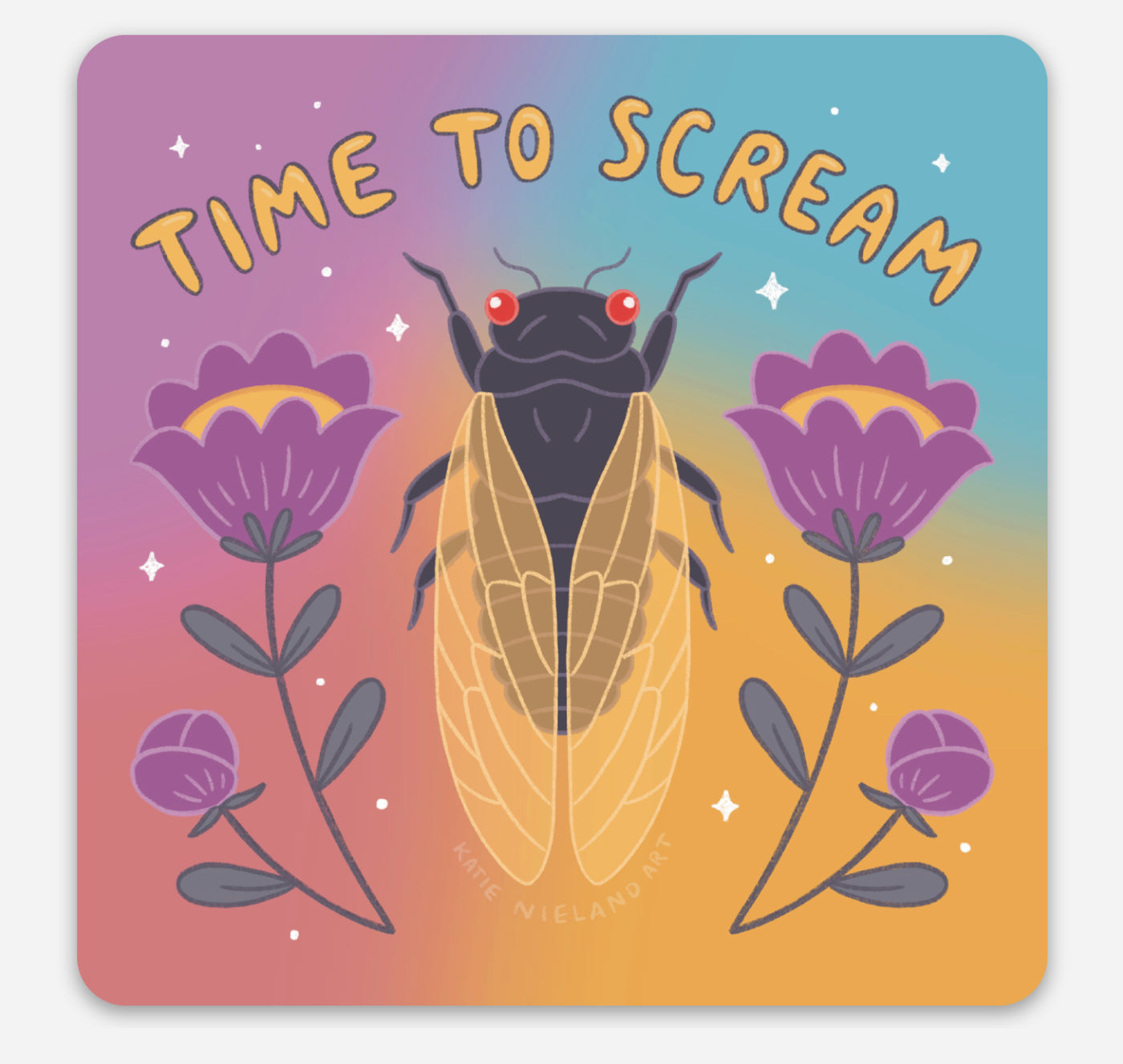 Time to Scream Sticker
