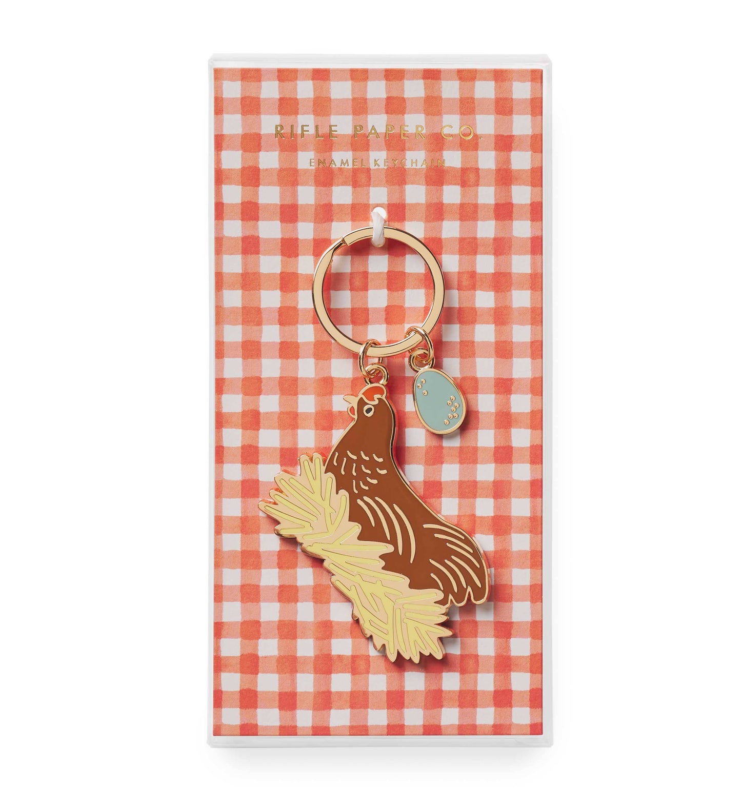 Chicken Enamel Keychain