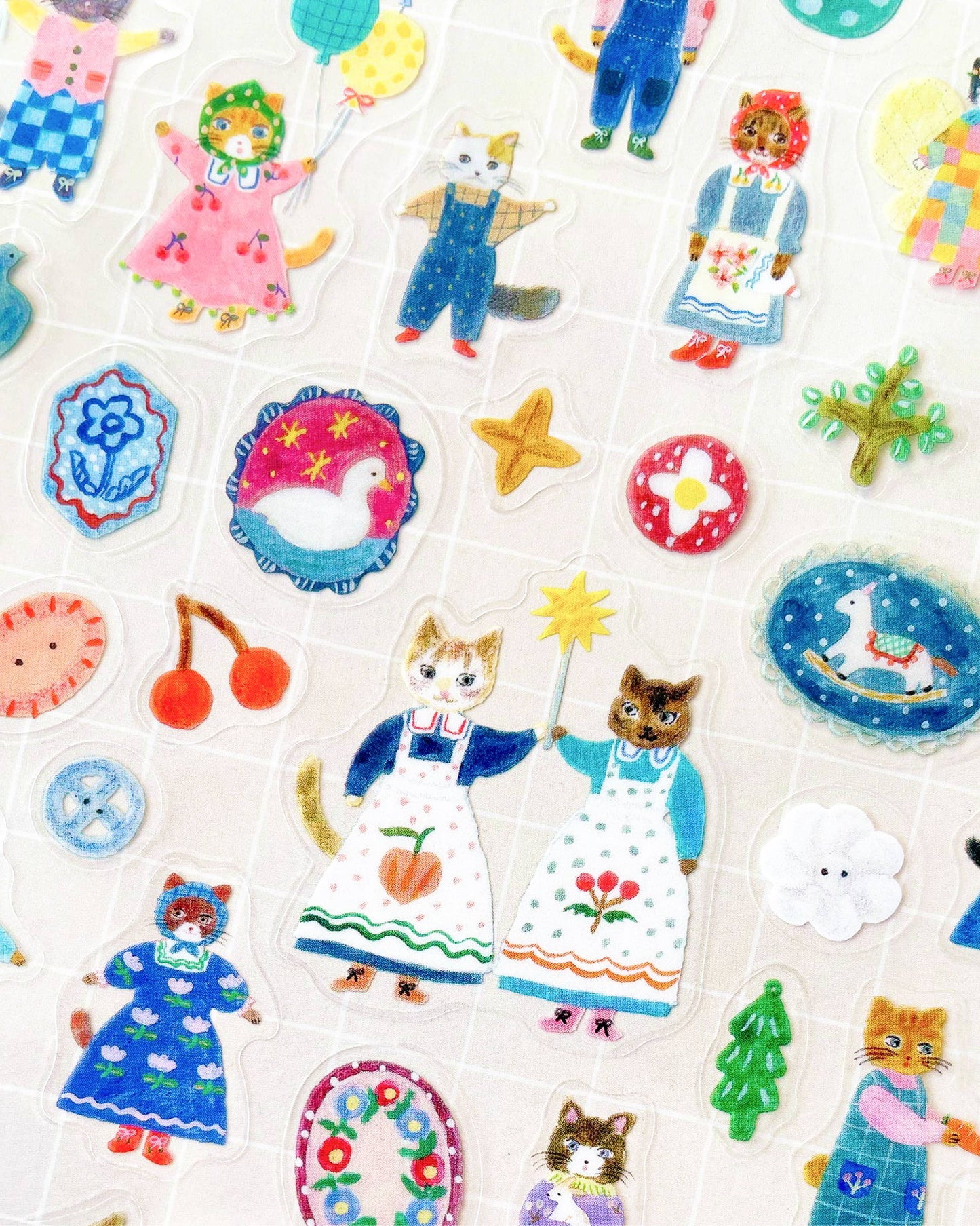 Clear Sticker Sheet | Cats and Buttons
