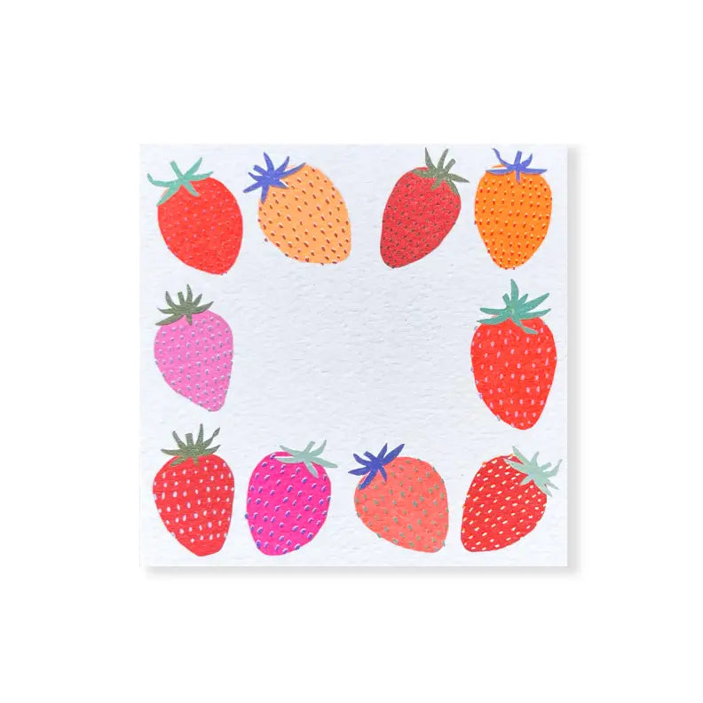 48 pack | Neon Strawberries Square Notes