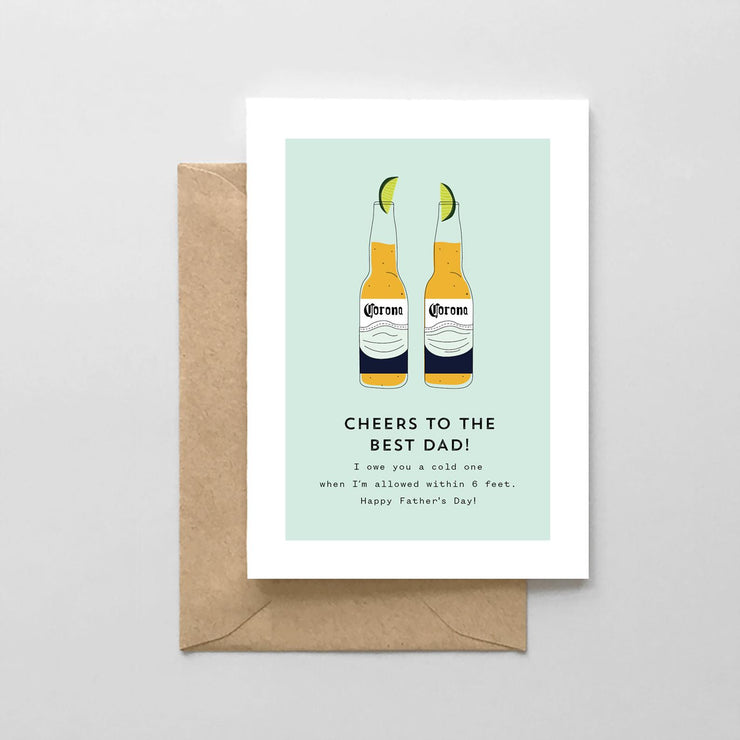 Cheers to the best Dad- Greeting Card