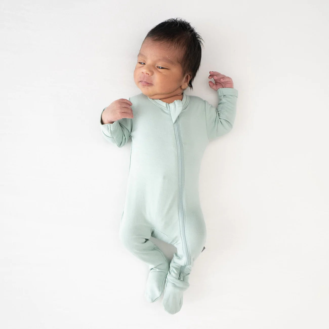 Zippered Footie in Sage
