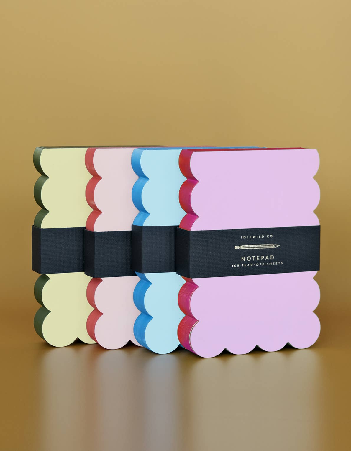 Scalloped Shaped Notepad | Aqua + Blue Edge