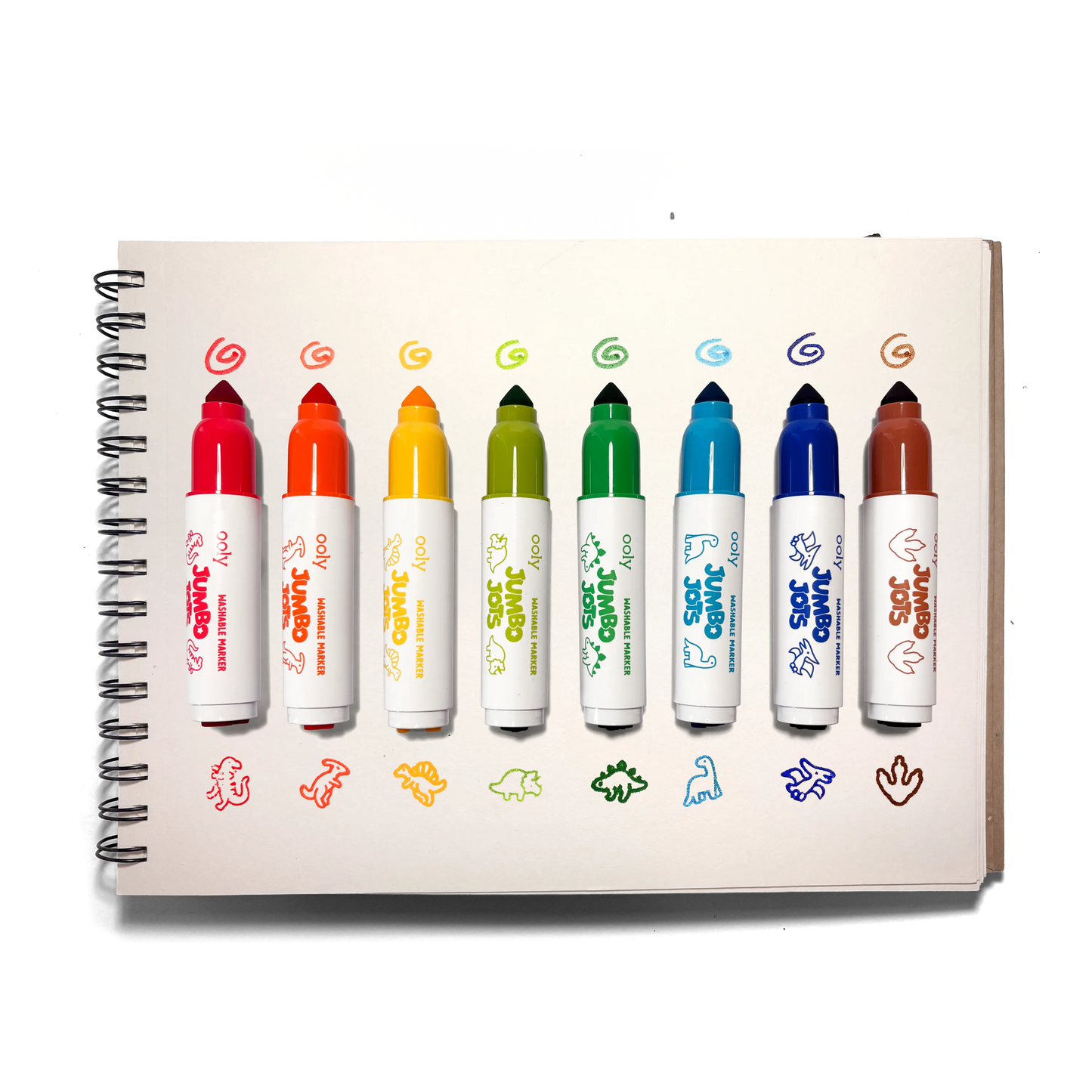 Jumbo Jots Dual Tip Dinosaur Stamp Markers | Set of 8
