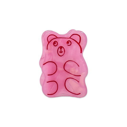Mini Pink Gummy Bear Hair Claw Clip