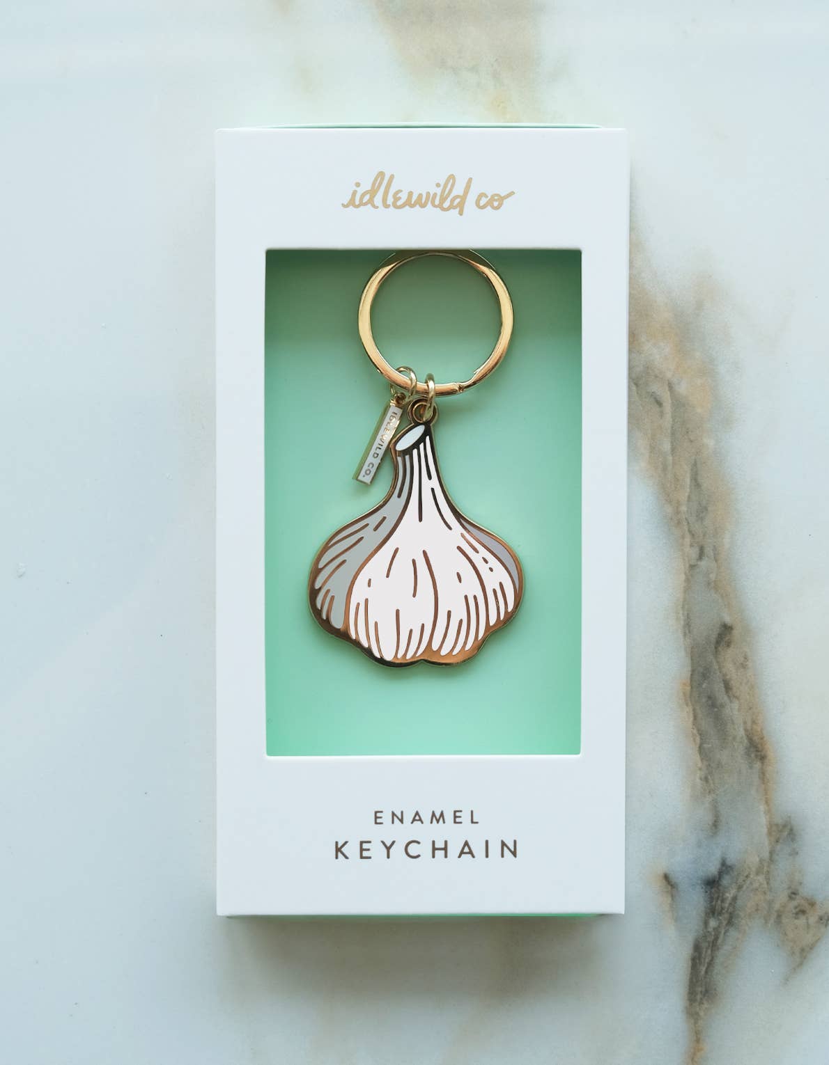 Garlic Enamel Keychain