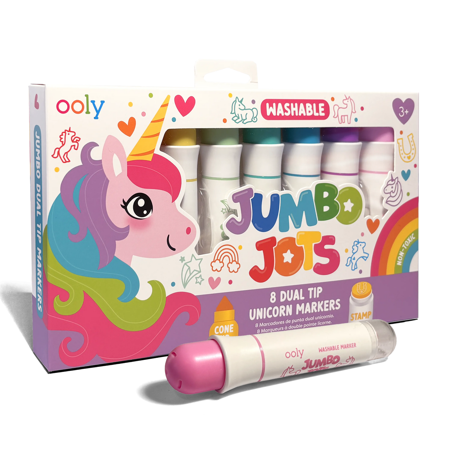 Jumbo Jots Dual Tip Unicorn Markers | Set of 8