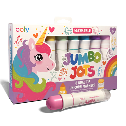 Jumbo Jots Dual Tip Unicorn Markers | Set of 8