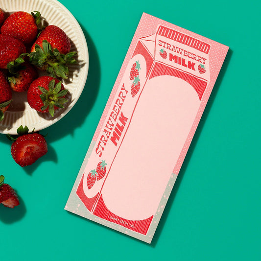 Strawberry Milk  Risograph Notepad