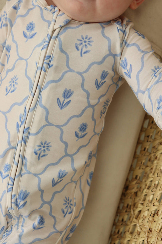 Dutch Floral Zip Pajamas