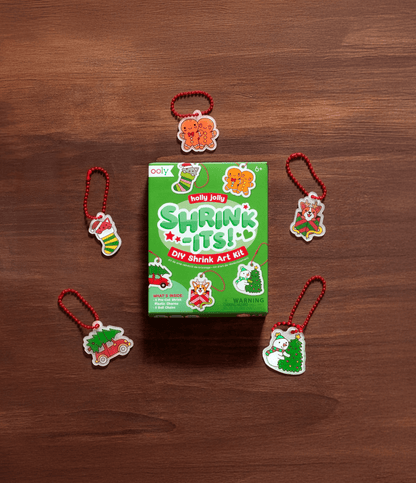 Holly Jolly Mini Shrink-Its! DIY Shrink Art Kit