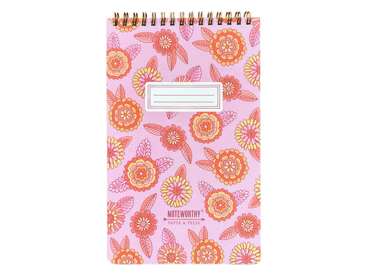 Retro Flora Small Notebook