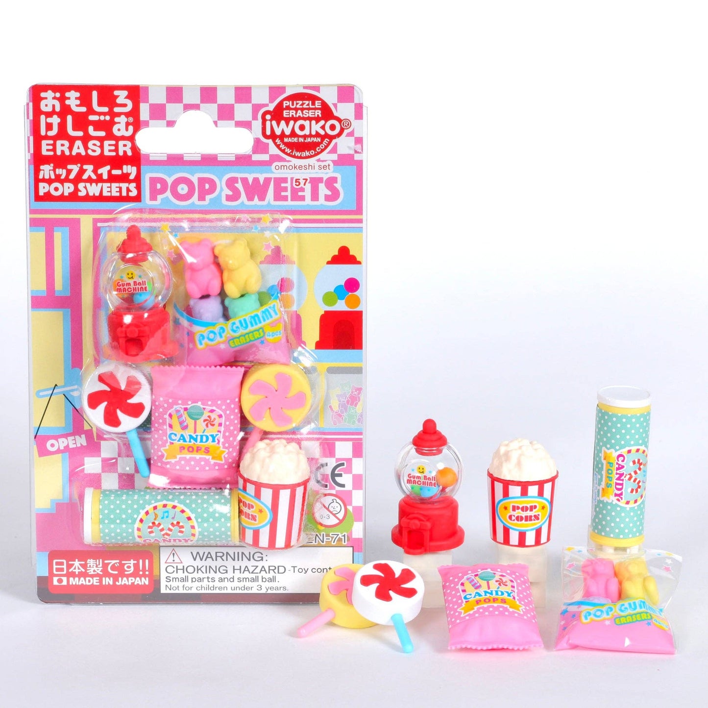 Iwako Candy Sweets Erasers Card