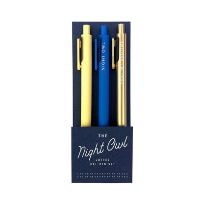 The Night Owl Jotter Gel Pen: Set of 3