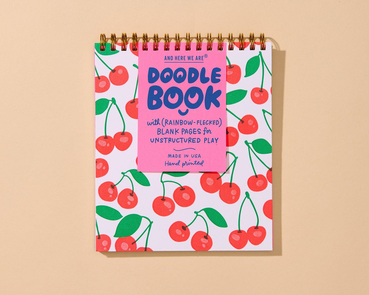 Cherries Letterpress Unlined Spiral Notebook