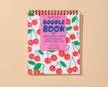 Cherries Letterpress Unlined Spiral Notebook