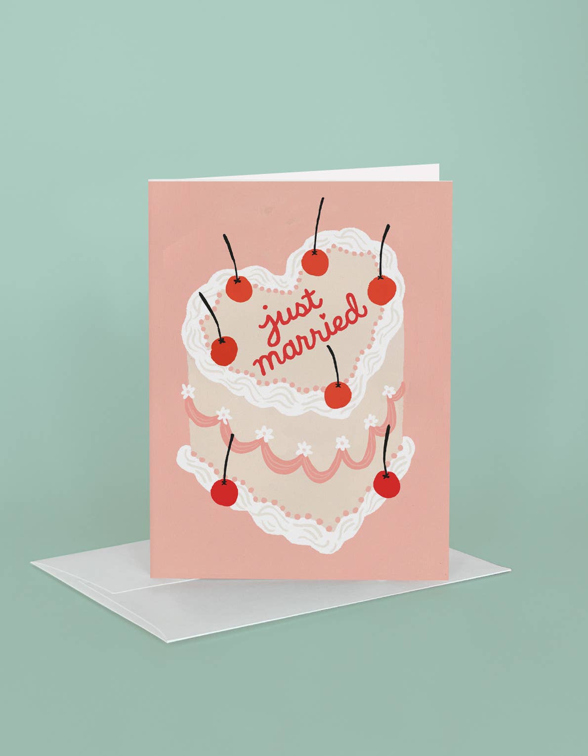 Just Married Cherry Wedding Cake