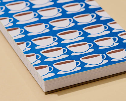 Coffee Mug Letterpress Small Notebook