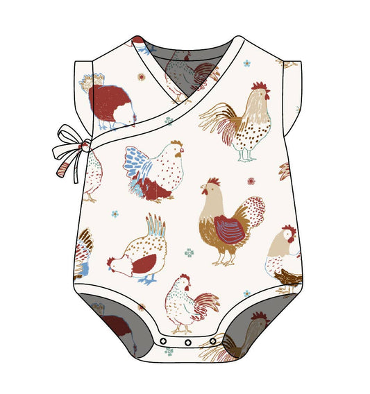 Muslin Kimono Onesie Feathered Friends