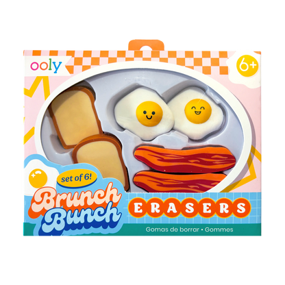 Brunch Bunch Breakfast Erasers | Set of 6