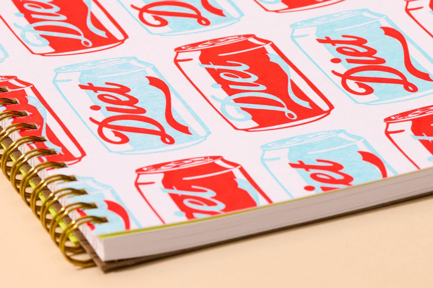 Diet Soda Letterpress A5 Spiral Notebook