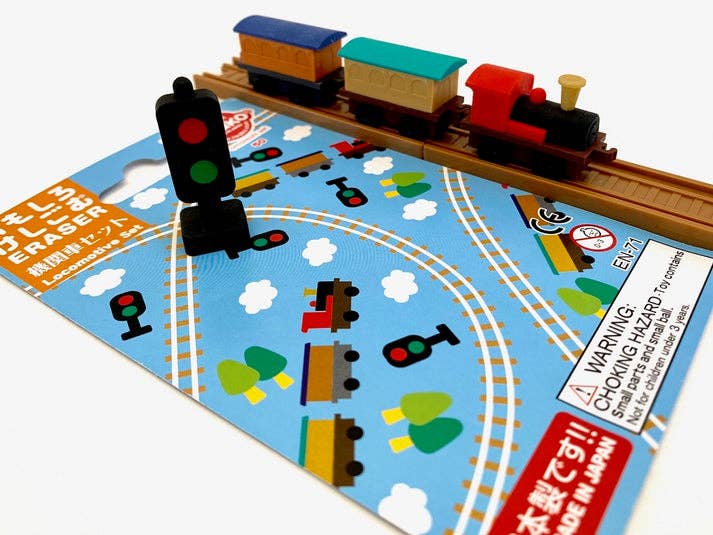Iwako Train Eraser Card