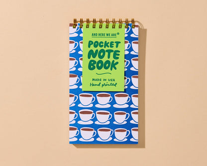 Coffee Mug Letterpress Small Notebook