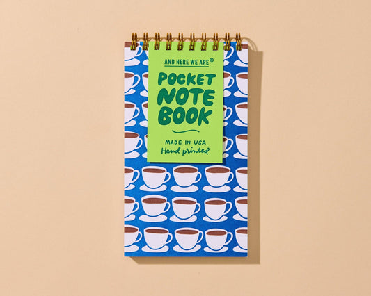 Coffee Mug Letterpress Small Notebook