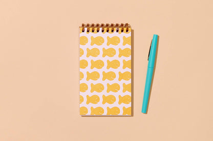 Letterpress Small Spiral Notebook | Goldfish Cracker