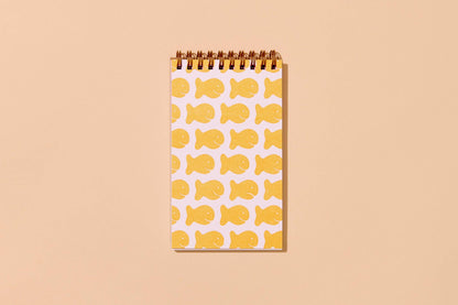 Letterpress Small Spiral Notebook | Goldfish Cracker