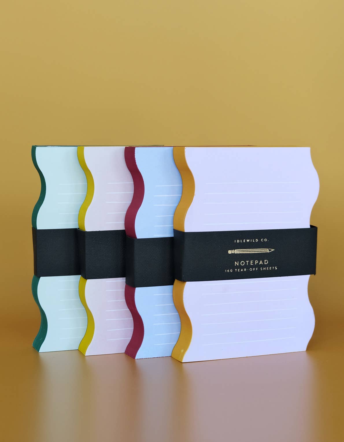 Wavy Shaped Notepad | Pink + Yellow Edge