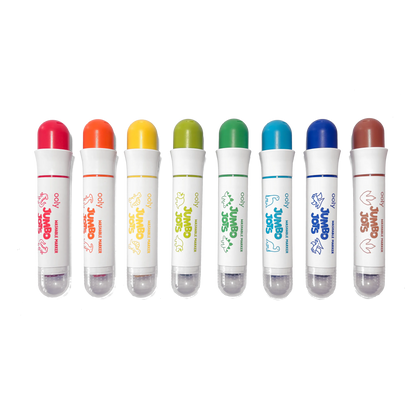 Jumbo Jots Dual Tip Dinosaur Stamp Markers | Set of 8