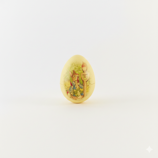 Beatrix Potter Yellow Paper Mache Egg