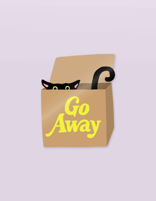 Go Away Cat Sticker