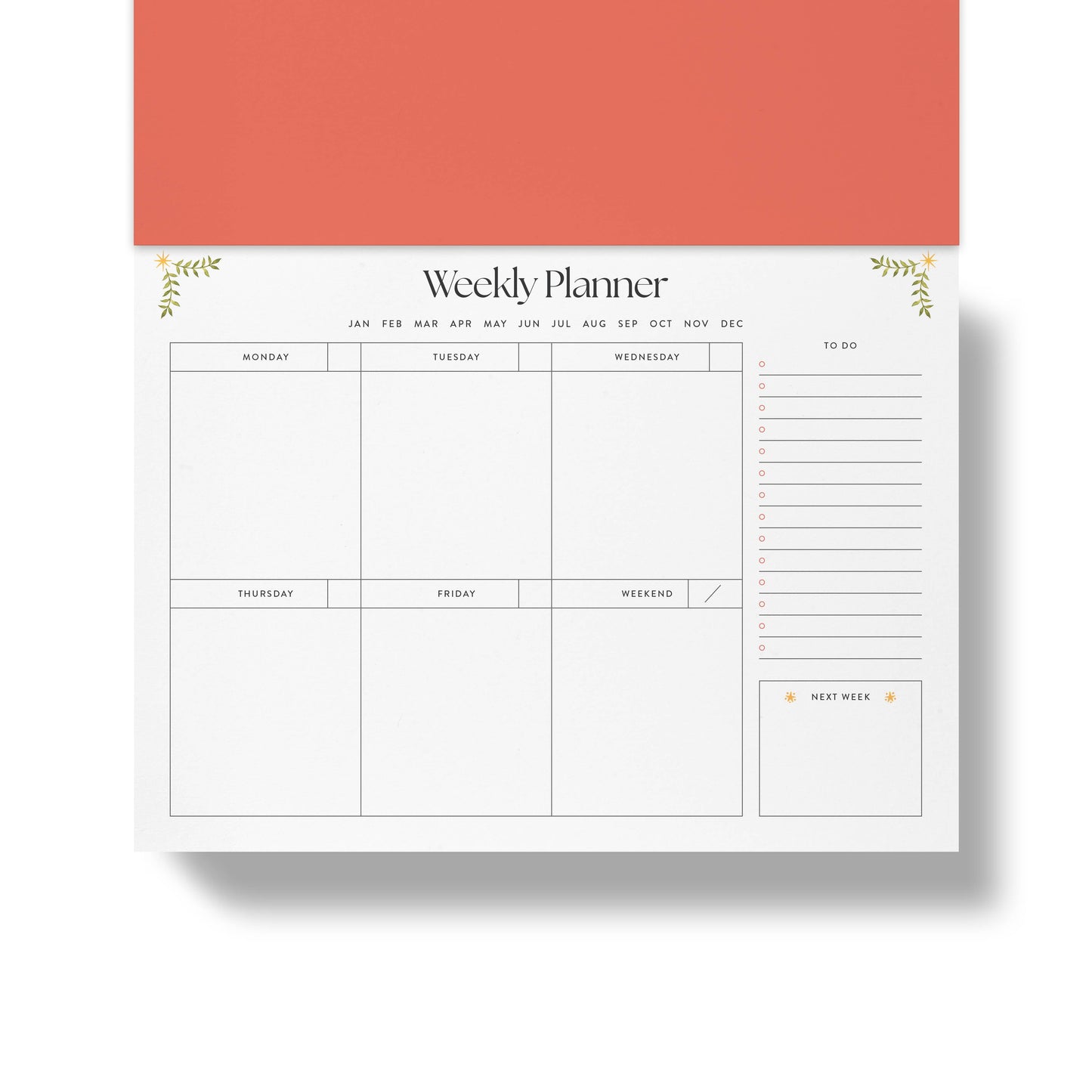 Weekly Desk Planner | Folklore Birds