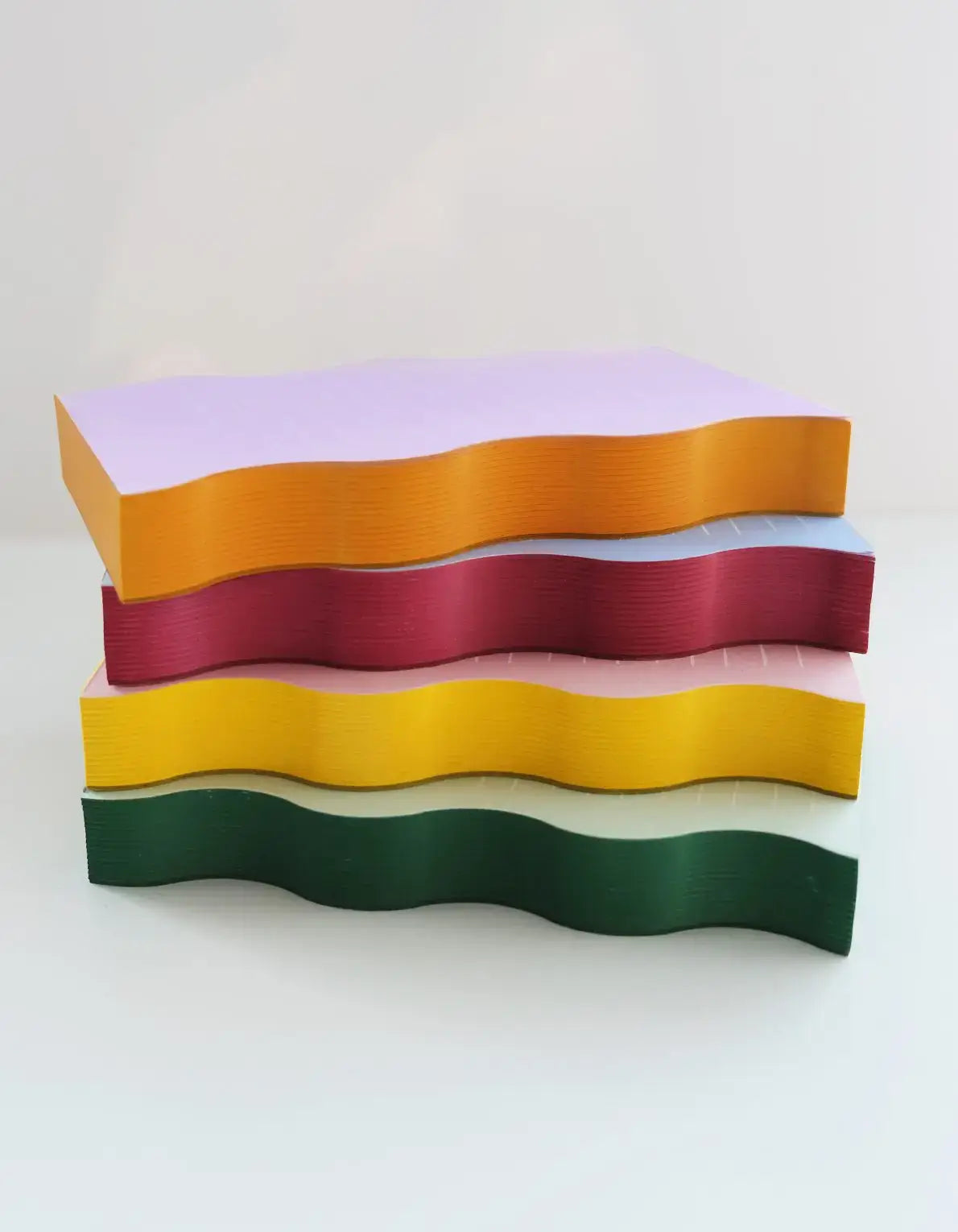 Wavy Shaped Notepad | Pink + Yellow Edge