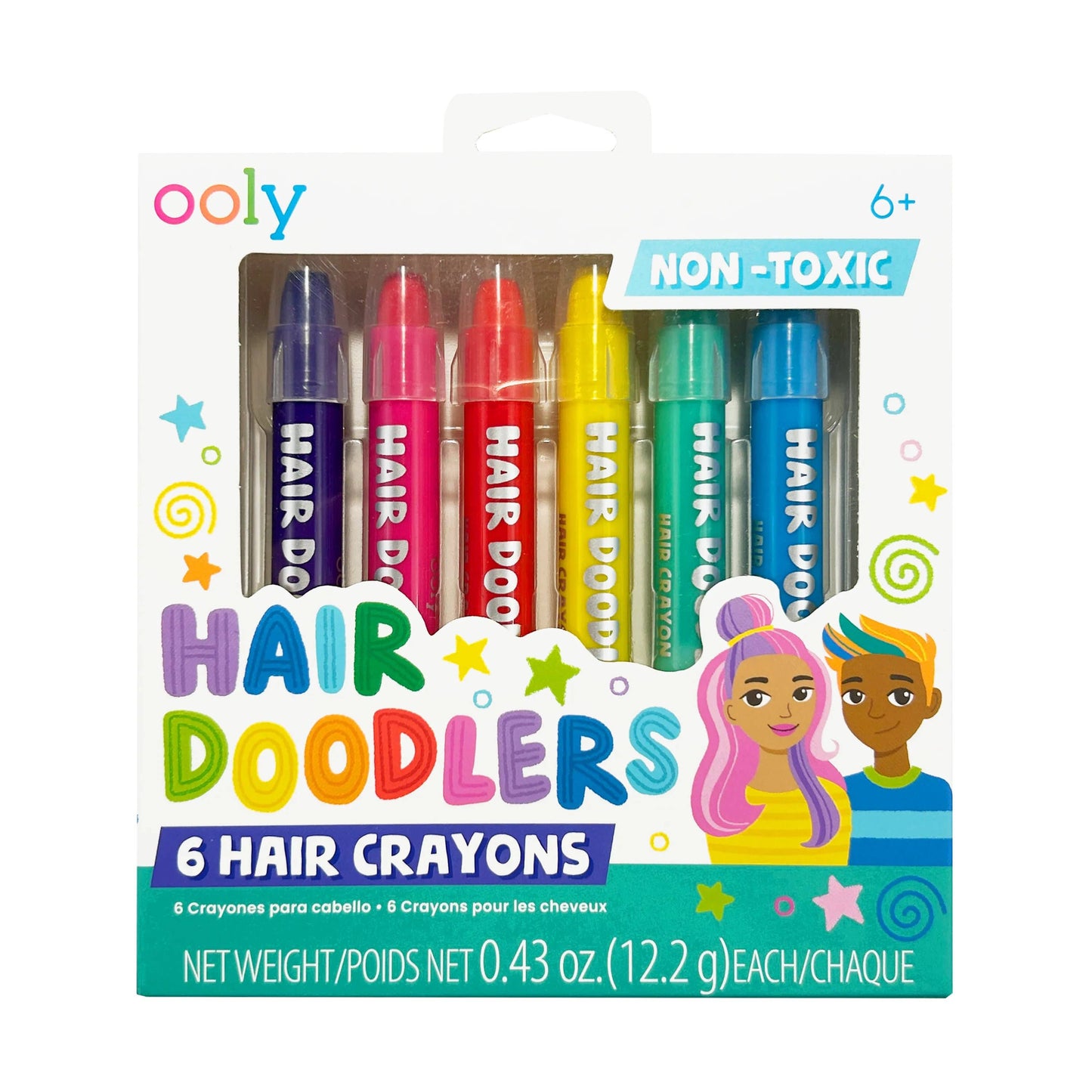 Hair Doodlers Hair Crayons | Set of 6 Colors