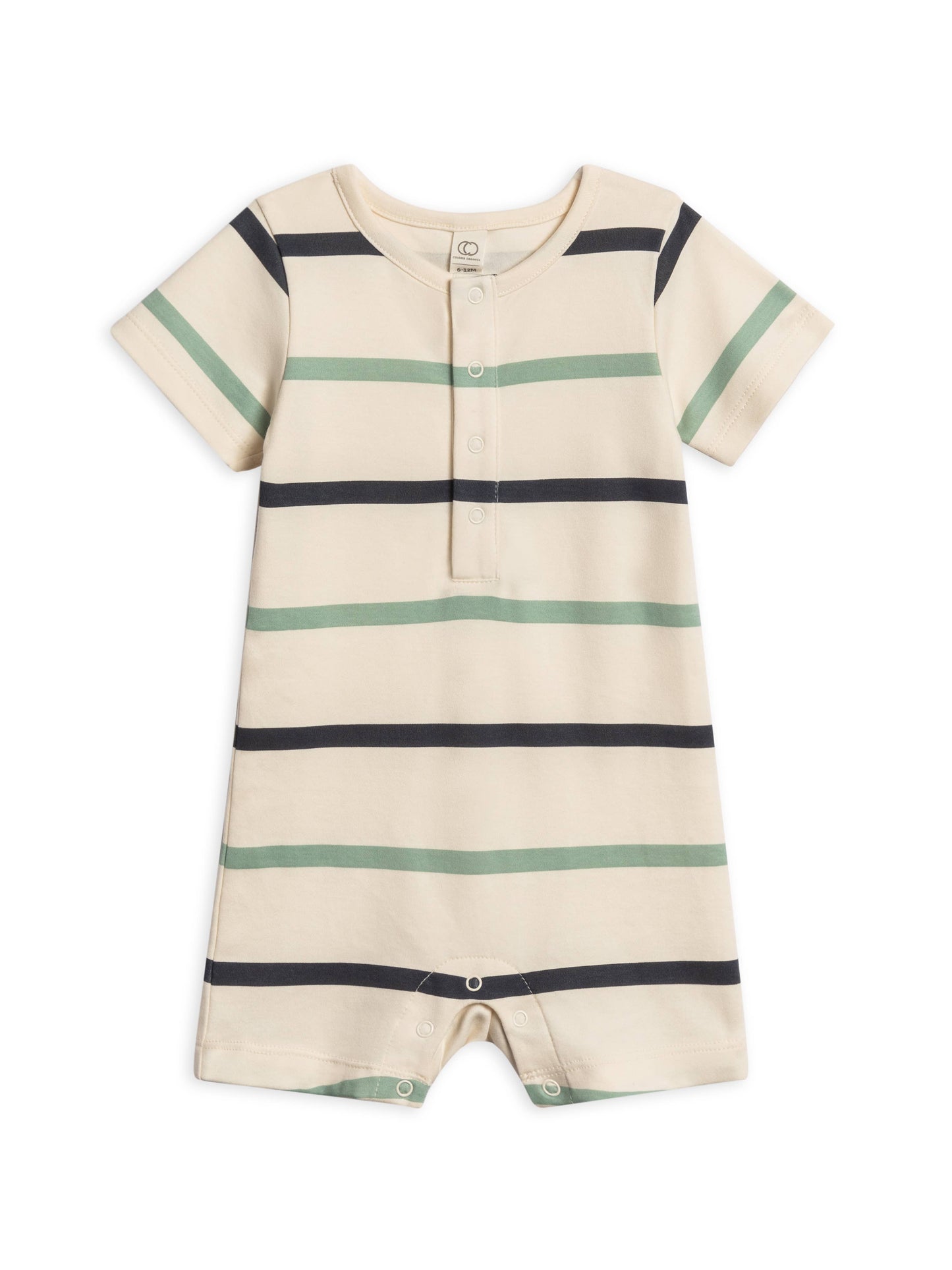 Organic Mason Short Sleeve Romper | Aldo Stripe