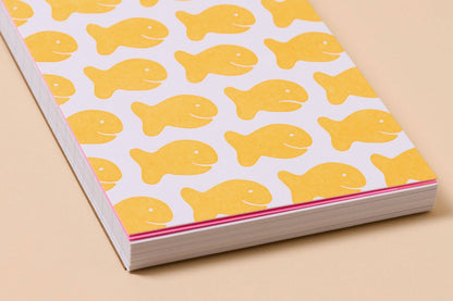 Letterpress Small Spiral Notebook | Goldfish Cracker
