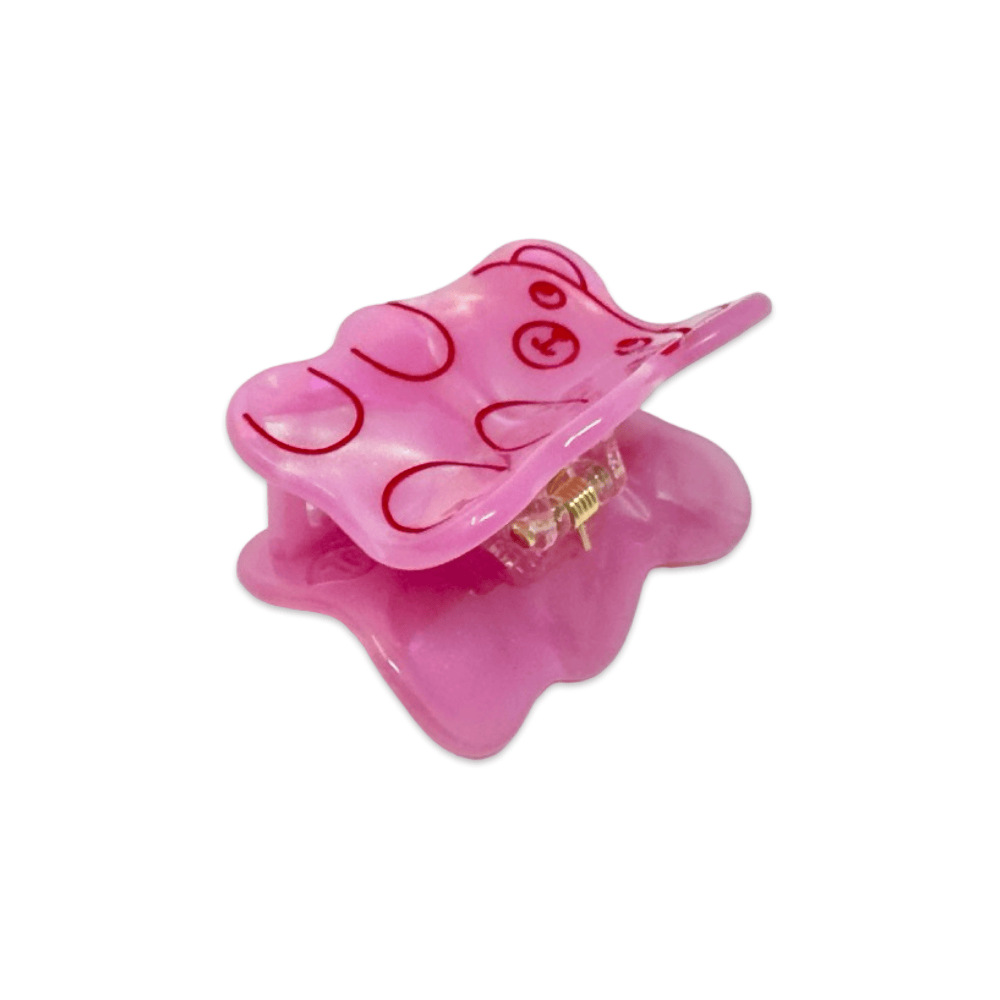 Mini Pink Gummy Bear Hair Claw Clip