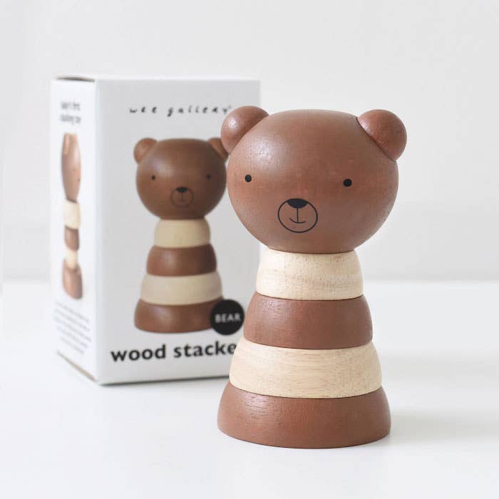Bear Wooden Ring Stacker
