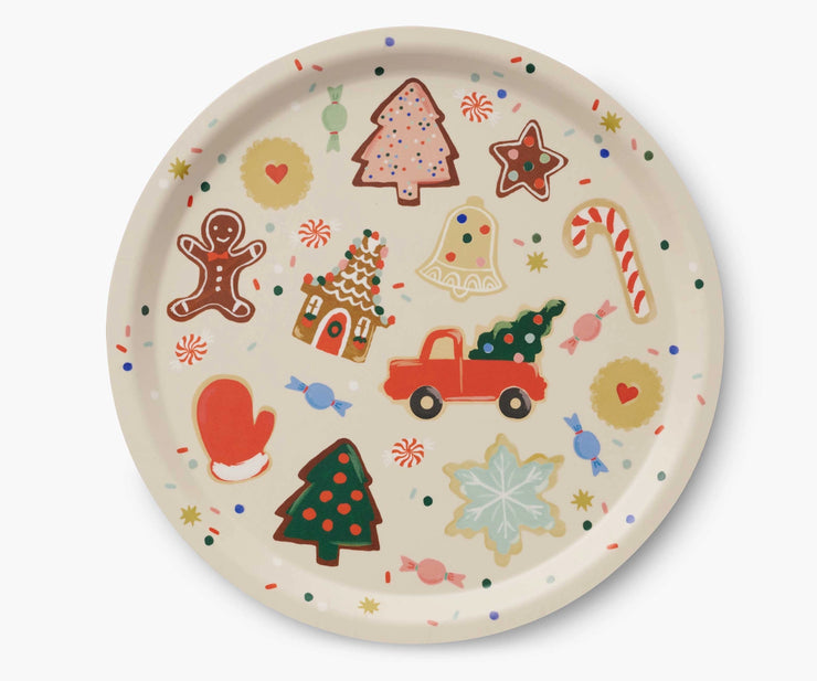 Christmas Cookies Round Serving Tray