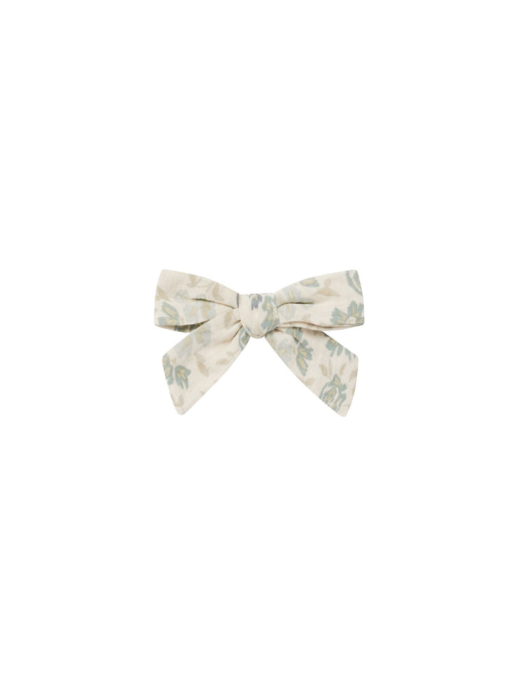 girl bow | blue floral