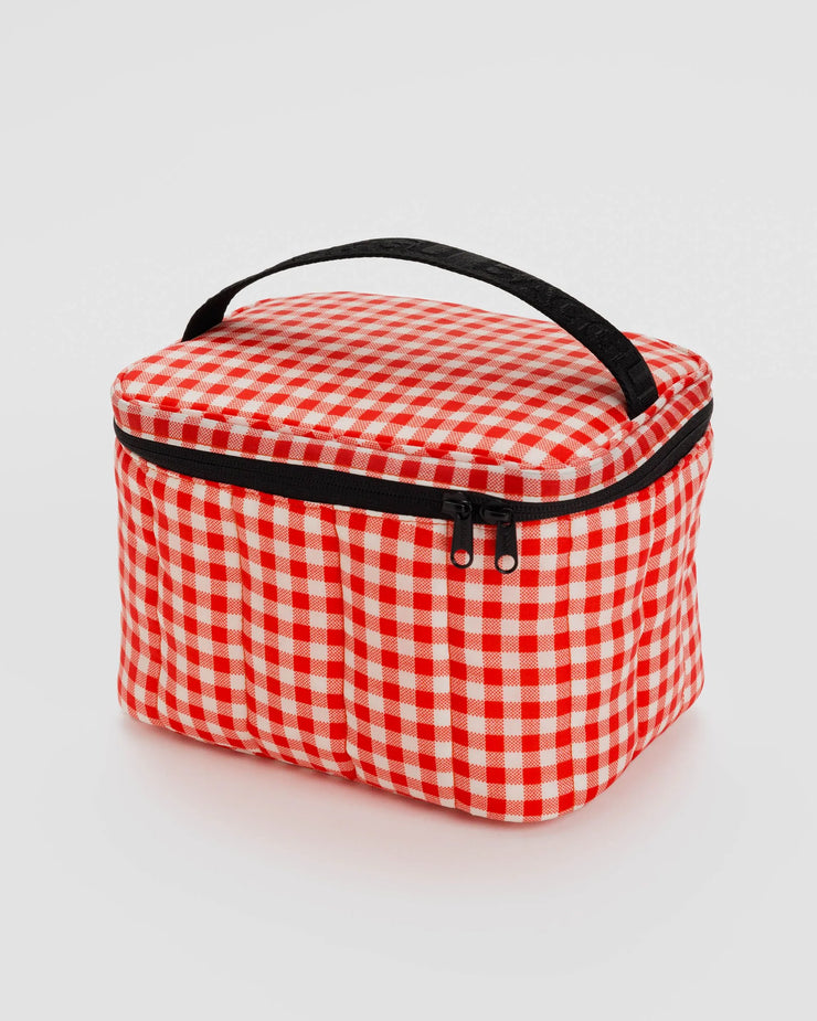 Red Gingham Puffy Lunch Bag